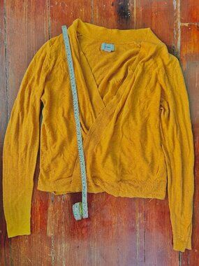 Old Navy Lightweight Open Cardigan Mustard Tumeric Size M